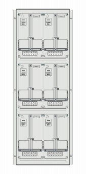 Meter box insert 3-rows, 6 meter boards / 28 Modul heights