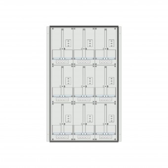 Meter box insert 3-rows, 9 meter boards / 24 Modul heights