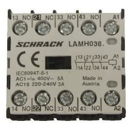 Microcontactor auxiliar 3ND+1NI, 3A, 24VAC