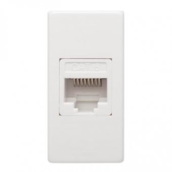 Mix AB Alb Antibacterian Priza UTP RJ45 CAT6E 1M