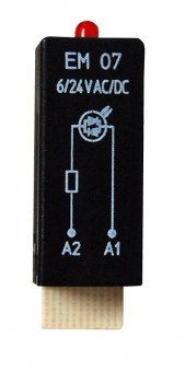 Modul LED rosu 6/24 VAC/DC pt.relee PT