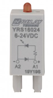 Modul prot. cu dioda+LED rosu 6-24Vc.c. A1+ pt socl S-Relay