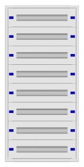 Modular chassis 2-24K flat, 8-rows, depth 100 mm