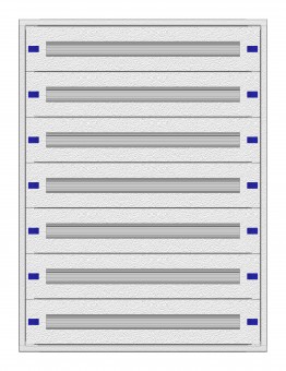 Modular chassis 3-21K flat, 7-rows, depth 100 mm