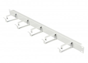 Organizator 19” 1U, 5 inele metalice, RAL7035