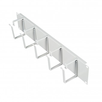 Organizator 19” 2U, 5 inele metalice, RAL7035