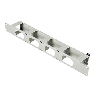 Organizator 19 cu canal de cablu, 1U, capac cu clips