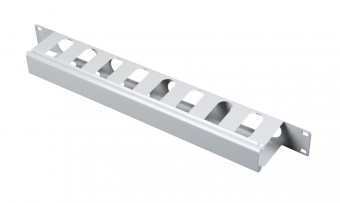 Organizator 19 cu canal de cablu, 1U, capac turnat