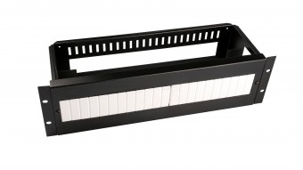 Panou 19, 3U, 21 module, negru RAL 9005
