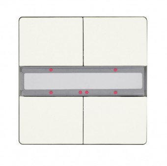 Panou 2 perechi taste, cu LED de stare, alb titan