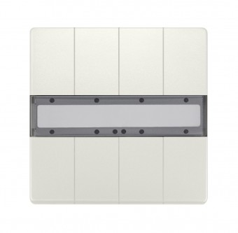Panou 4 perechi taste, fara LED de stare, alb titan