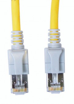 Patchcablu Cat6a cu LED ecranat RJ45 galben 10GB 5m
