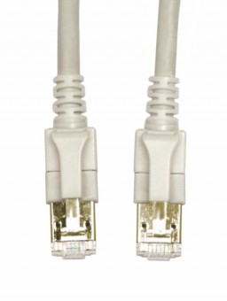 Patchcablu Cat6a cu LED ecranat RJ45 gri 10GB 0,33m