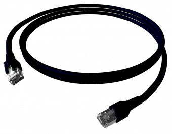 Patchcablu Cat.6a/10GB ecranat RJ45,LS0H,negru 1m
