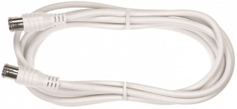 Patchcablu coaxial 2xF-Quick drepte,Cl.A,alb,2.5m,SAK 251-02