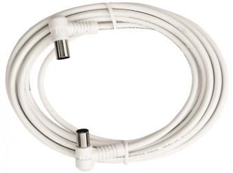 Patchcablu coax.IEC-T/IEC-M,90°,Cl.A,alb,1.5m,BAK 153-96