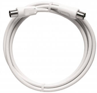 Patchcablu coax.IEC-T/IEC-M,dr.,Cl.A,alb,2.5m,BAK 250-90