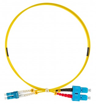 Patchcablu duplex, LC/SC, 9/125µm OS2, 1m