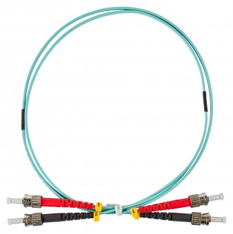 Patchcablu duplex ST/ST, 50/125µm OM3, LS0H-3, aqua, 2m