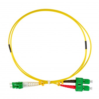 Patchcord Duplex LC/APC  /  SC/APC, 9/125µm OS2, LS0H-3, 1m