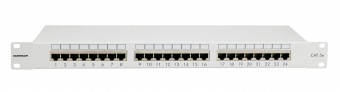 Patchpanel Cat.5 ecranat 24xRJ45G RAL7035