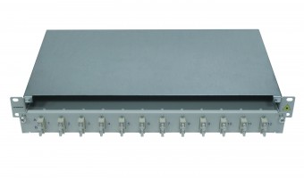Patchpanel FO 19, 1UV, culisant, pentru 16 fibre, SC, SM