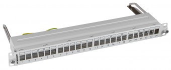 Patchpanel gri glisant gol 1U, pt. 24 module SFA/SFB
