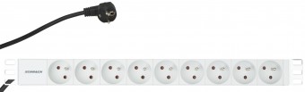 PDU 19, 9xUTE, profil PVC 1U, cablu conexiune 2m,RAL7035