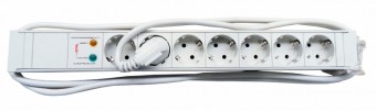 PDU 19,7xSchuko+prot suprat, prof PVC 1,25U,cabl 2m,RAL7035