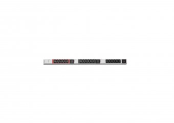 PDU, 1U, 18xC13, 3xC19, 3m, CEE 16A, red
