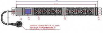 PDU IT Meter cu contor de energie,12xC13,19,1UH,aluminiu