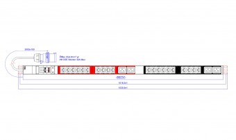 PDU Vertical 20xC13,3xC19,3m fisa CEE, AL,32A230V,intr.Prot.
