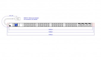 PDU Vertical 24xC13, 4xC19, 2m fisa C20,AL,16A 230V,clipsuri