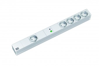 PDU19' 1+4xSchuko, 2 m fisa Schuko, AL,prot., Master/slave