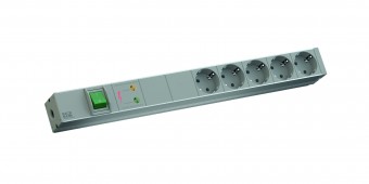 PDU19' 5xSchuko, 2 m fisa Schuko, AL, intr.,prot., Filtru