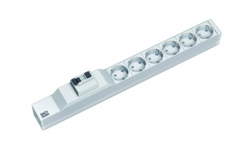 PDU19' 6xSchuko, 2 m fisa Schuko, AL,Intreruptor protectie