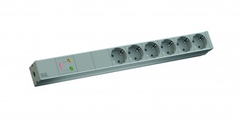 PDU19' 6xSchuko, 2 m fisa Schuko, AL,prot., Filtru
