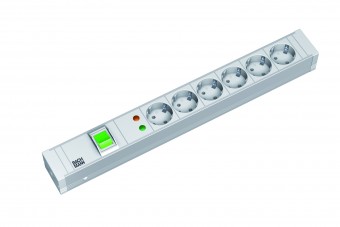 PDU19' 6xSchuko Alb, intr., 2 m fisa Schuko, AL,prot.