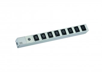 PDU19' 8xC13, 2 m fisa C14, AL, protectie fuzibil 10A