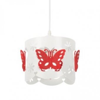Pendul Butterflies Rosu 1xE27 60W