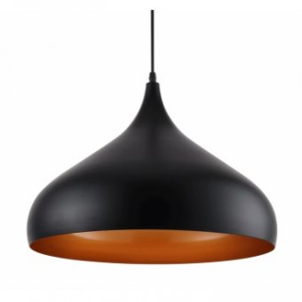Pendul Minimalist Negru+Orange 1xE27 60W