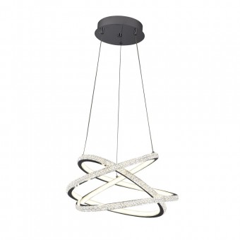 Pendul Style LED 140W 1m 3CCT cu telecomanda, crom, Erste