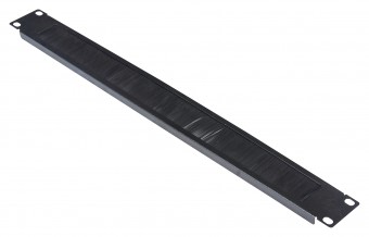 Perie 19 intrare cablu, 1U, negru RAL 9005