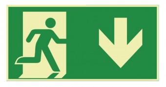Photoluminescent pictogram Navilux, arrow down