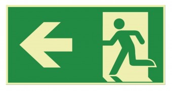 Photoluminescent pictogram Navilux, arrow left