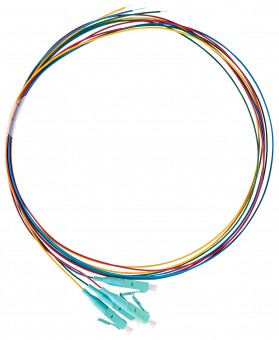 Pigtail FTTH LC/UPC, 50/125µm OM3, 1.0m, 4 pcs