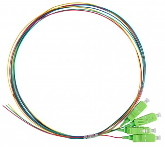 Pigtail FTTH SC/APC  8°, 9/125µm OS2 G657.A2,1.0m,4 pcs