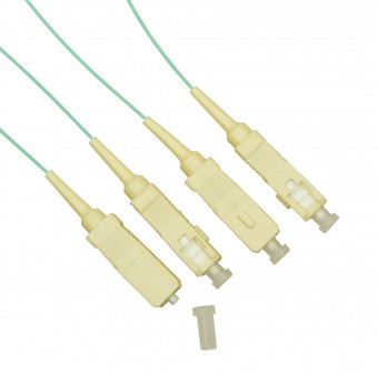 Pigtail SC, 50/125µm OM3, 2m, Easy Strip,Aqua,4buc