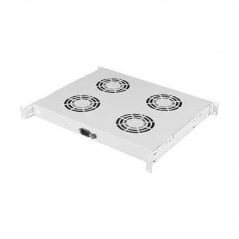 Placa 19” cu 4 ventilatoare, 1U, termostat digital, RAL7035