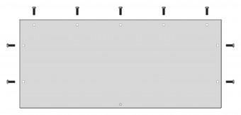 Placa de trecere plina tip J, decupare L500 A200mm